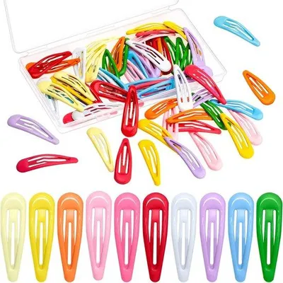 Produktbild von Famanu Haarclips 60 Stück - 5 cm, bunt, rutschfest, für feines und dickes Haar