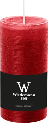Produktbild von Wiedemann Marble Rustik Kerzen, Stumpenkerzen, Weihnachtsrot (Rubin Rot) 120 x Ø 58 mm