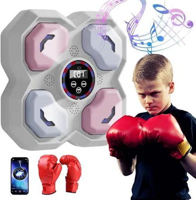 Immagine prodotto di Macchina da boxe con guantoni, 9 velocità, Bluetooth, per bambini e adulti