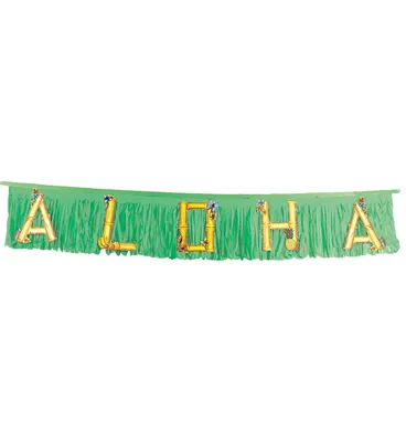 Produktbild von Hawaii Girlande Aloha Party-Deko grün-braun 1,5m - Einheitsgröße