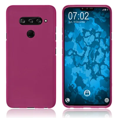 Produktbild von PhoneNatic Case kompatibel mit LG V40 ThinQ - pink Silikon Hülle matt Cover