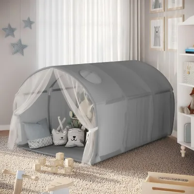 Zdjęcie produktu dla Namiot tunelowy Vitalispa Kubby Szary 100 x 80 cm z oknem i siatką, Model 55817