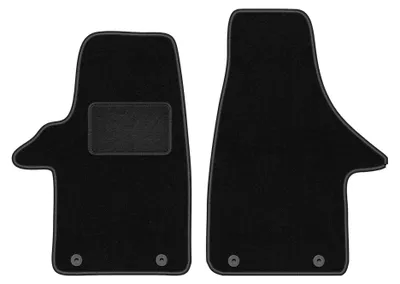Produktbild von Velours-Fußmatten für Volkswagen Transporter T5 2003-2015 (Transporter) – 4-tlg, Schwarz, passgenau – Wielganizator LUX – Ausführung W0713