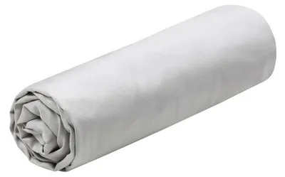 Imagen del producto de Sábana bajera de algodón con goma elástica, modelo ELYSEE, color gris, 140 x 200 cm