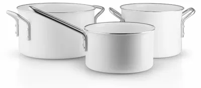 Image de Eva Solo White line set de casseroles - 3 pièces - revêtement anti-adhérent Slip-Let® en céramique