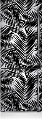 Produktbild von Magnete Küche Kühlschrank Kühlschrankmagnete 60x190 cm - Schwarze Blätter