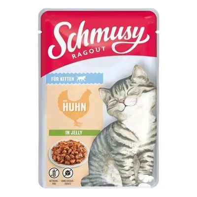 Produktbild von Schmusy Ragout Huhn Jelly, 22 x 100 g, Adult, Huhn, 100 g, Getreidefrei