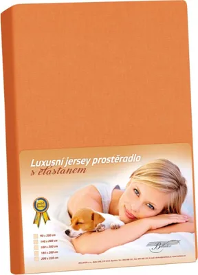 Obrázek produktu pro Jersey LUX - 140x200 cm - Mandarinková