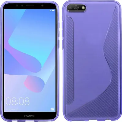 Obrázok produktu pre Huawei Y5 2018 mobilný telefón Silikónový ochranný kryt puzdro čierna fialová