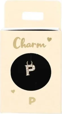 Produktbild von Versilberte o. Vergoldete Charms -Anhänger für Creolen-  Nr.15 - Buchstabe P