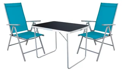 Productafbeelding van 3-delige Camping Set met Tafel en Stoelen