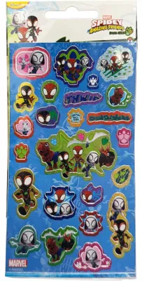 Productafbeelding van Marvel Spidey en Zijn Geweldige Vrienden: Dinosaurus-Web Holografische Stickerset