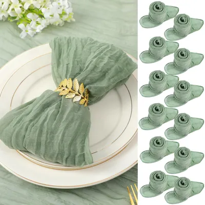 Obrázek produktu pro Omgoods – Sada 48 kusů látkových ubrousků (gázových) o rozměrech 50x50 cm, ideální pro oslavy a dekorace