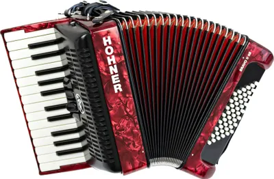 Obrázek produktu pro Hohner Bravo II 48 Klávesový akordeon Red