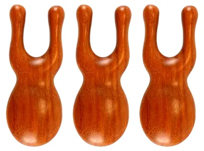 Produktbild von Gesichtsmassagewerkzeuge für Nase und Augen, 3-teilig, aus Holz