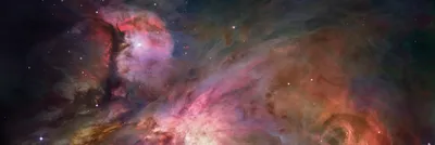 Produktbild von Der Weltraum Kunstdruck Bild - Orionnebel (53 x 158 cm)