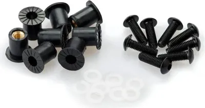 Immagine prodotto di Puig Universal Anodizzato con Wellnuts Kit di viti per carenatura Nero Nero Taglia Unica