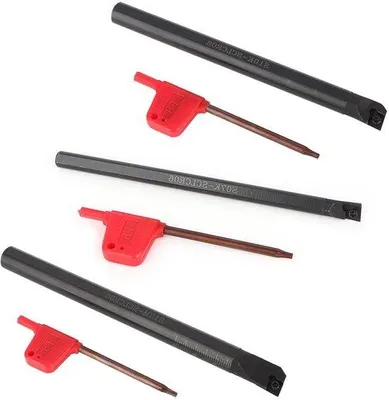 Immagine prodotto di Set di barre di foratura per tornio con inserto CCMT0602 da 10 pezzi e chiave da 3 pezzi