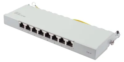 Produktbild von Good Connections Patchpanel Cat.6  8-Port 0,5 HE lichtgrau