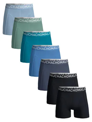 Produktbild von Muchachomalo Herren Boxershorts – 7er Pack – Baumwolle Stretch – Bequeme Unterwäsche – Größe XL - LCSOLID1010-167
