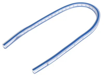 Obrázek produktu pro Flexibilní plastové křivítko s metrickou stupnicí, měkký měřicí nástroj pro kreslení a šití, 40 cm