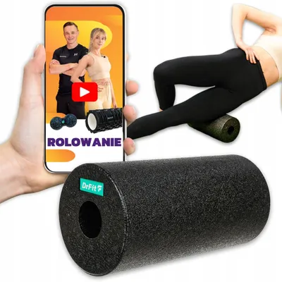 Zdjęcie produktu dla DrFit Travel roller do rehabilitacji ø15x33 cm (czarny)