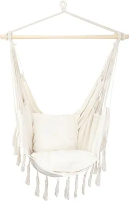 Immagine prodotto di Poltrona GREKO, a dondolo, da giardino, sospesa, naturale, beige, 150x120 cm