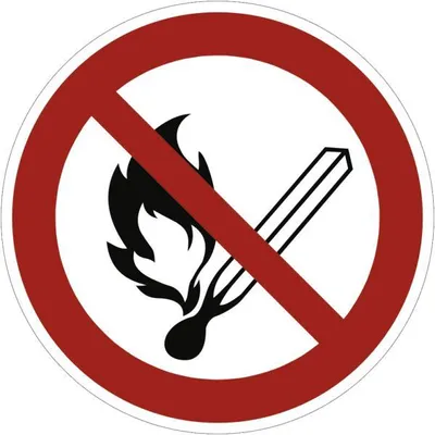 Produktbild von Dreifke® Aufkleber (Folie) "Keine offene Flamme; Feuer, offene Zündquelle und...