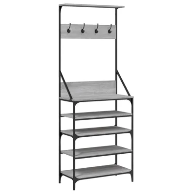 Obrázok produktu pre vidaXL Vešiak na kabáty s botníkom Grey Sonoma 70x34x184 cm