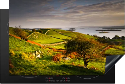 Produktbild von KitchenYeah© Herdabdeckplatte Sonnenuntergang in Irland , 81x52cm, Küche Deko, Glaskeramikkochfeld Herdabdeckung, Abdeckplatte fùr Kochfeld