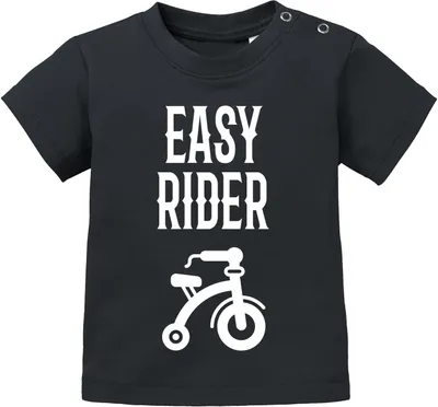 Produktbild von Baby T-Shirt kurzarm Babyshirt Easy Rider Jungen Shirt Moonworks® schwarz 56/62 (1-3 Monate)