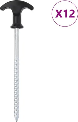 Zdjęcie produktu dla Śledzie do namiotu, 12 szt., 17 cm, Ø7 mm, stal galwanizowana