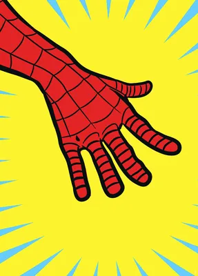 Produktbild von Wandbild - Marvel PowerUp Spider-Man Hand - Größe 50 x 70 cm