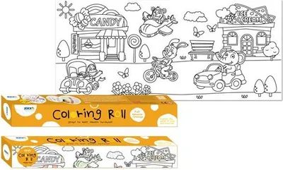 Immagine prodotto di Rotolo da colorare autoadesivo Maped città 31,5X355cm