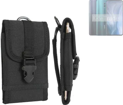 Produktbild von K-S-Trade Holster Handy Hülle kompatibel mit Oppo Reno10 Pro+ Global Holster Handytasche Gürtel Tasche Schutz Hülle Robust Outdoor schwarz