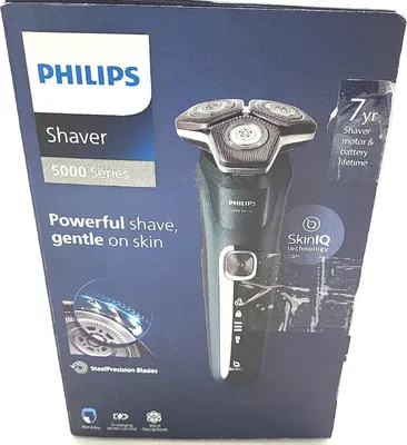 Produktbild von Philips SHAVER Series 5000 S5884/35 Elektrischer Nass- und Trockenrasierer, Rotationstrasierer, Schwarz, SteelPrecision blades, LED, SH71, 2 Jahr(e)