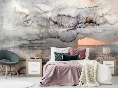 Produktbild von Vlies Fototapete Abstrakt 300x210 cm Tapeten Wandtapete XXL Meer Strand Landschaft wie gemalt f-C-0465-a-a