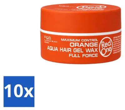 Produktbild von 10 x Red One Aqua Orange Haarwachs - Starker Halt & Glanz - 150 ml - Vorteilspackung - 10 Stücke