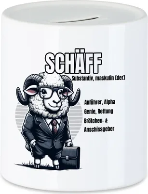 Produktbild von Schäff Begriffsdefinition Design Spardose - Chef Büro Kollegen Humor