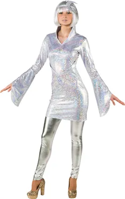 Produktbild von Mond Damen Set 2-tlg. Kleid Haarreifen Sci-Fi Karneval Fasching Kostüm 38/40
