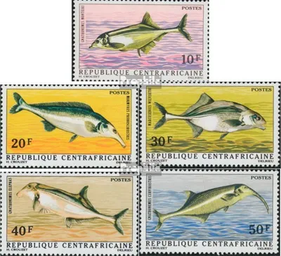 Produktbild von Briefmarken Zentralafrikanische Republik 1971 Mi 234-238 (kompl.Ausg.) postfrisch Tropische Flussfische
