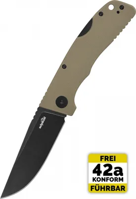 Produktbild von Schnitzel KVAR, Outdoor Taschenmesser, sand, schwarz - Bushcraft Campingmesser Klappmesser Folder