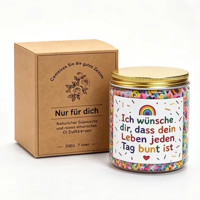 Productafbeelding van Geurkaars lavendel, sojawas, in glas, 200g, brandduur 50 uur. Ideaal als cadeau