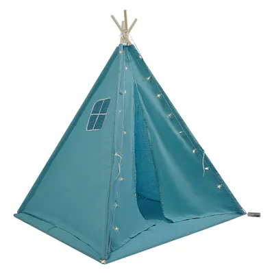 Produktbild von Spielzelt für Kinder  mit Licht Kinderspielzelt  Kinderzelt  Zelt   Kinderzelt 1-3 Kinder blau  für Innenräume  Wohnzimmer, Kinderzimmer, Schlafzimmer