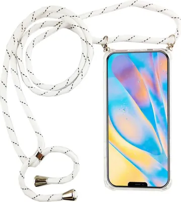 Image de Cordon pour Apple iPhone 12 Pro Max - Étui collier pour smartphone avec bandoulière - Lanière avec coque de protection, couleur blanche