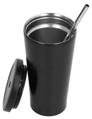 Produktbild von Solidchoice – Große Isolierbecher mit Strohhalm, ideal für Zuhause und Reisen
