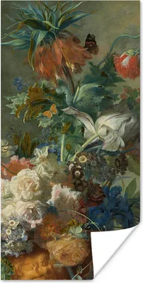 Produktbild von MuchoWow® Poster Stilleben mit Blumen - Gemälde von Jan van Huysum 20x40 cm - Plakat - Foto