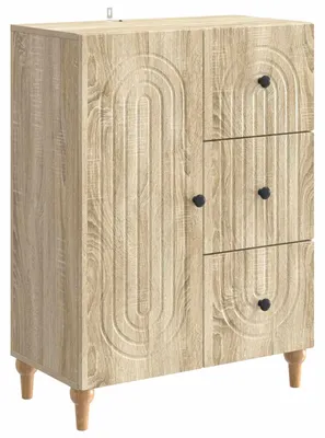 Image de Buffet vidaXL en chêne Sonoma, 66 x 34,5 x 90 cm, aggloméré