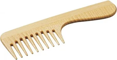 Produktbild von Keller Haarkamm aus Holz mit ergonomischem Griff für sanftes Entwirren der Haare