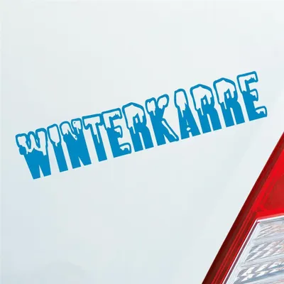 Produktbild von Auto Aufkleber Winterkarre Tuning 15x3 cm Hellblau Sticker Heckscheibenaufkleber